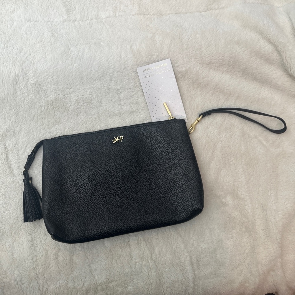 New freshly picked ebony classic zip pouch